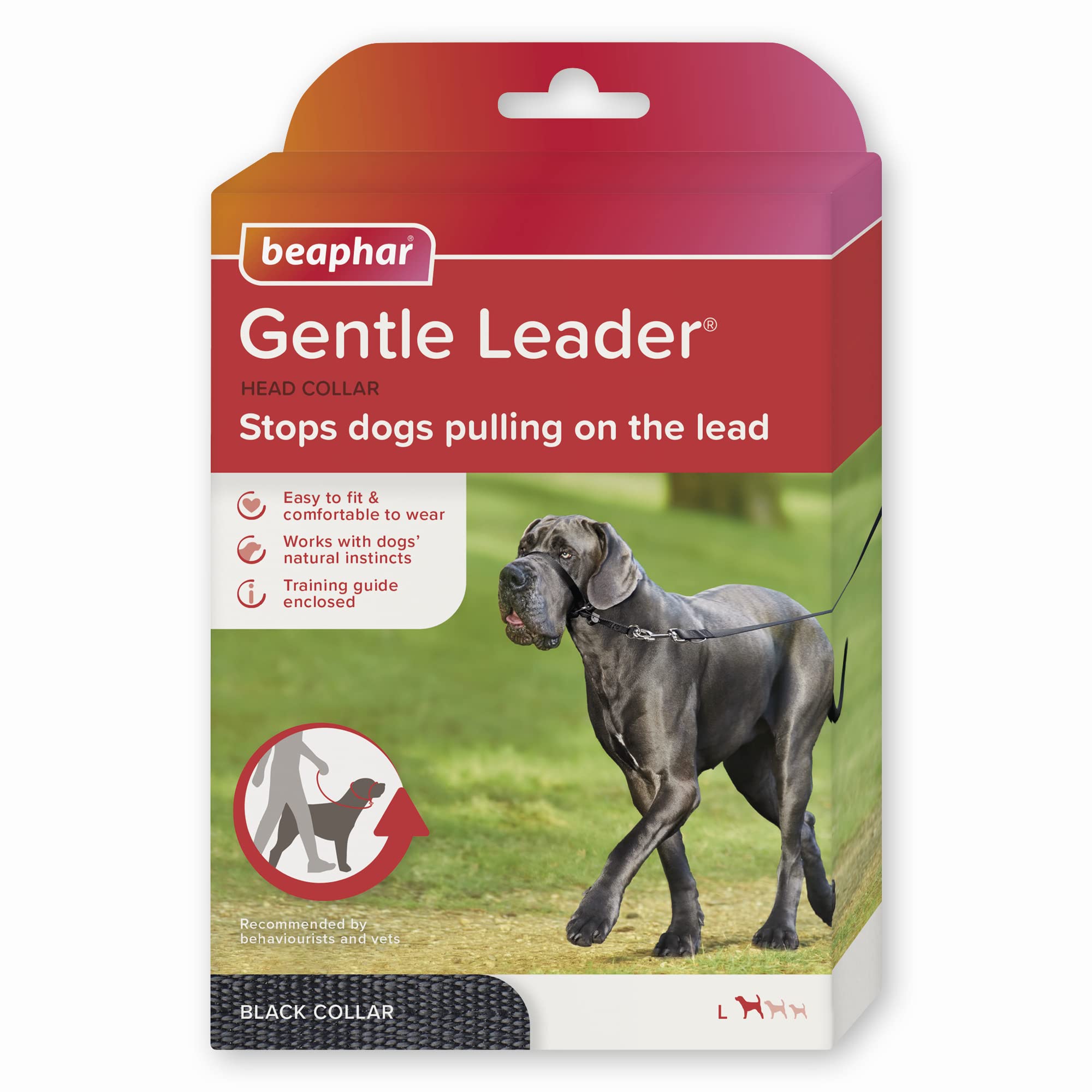 Beaphar Gentle Leader, Большой, Черный (Параллельный импорт)
