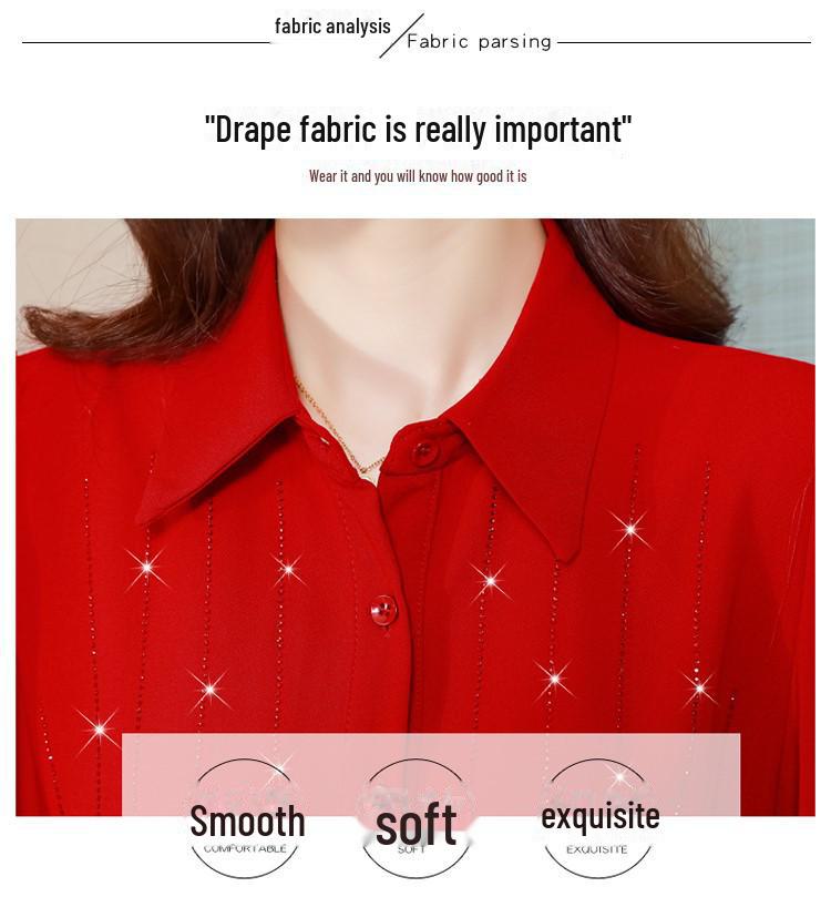 Dámská černá šifonová košile s dlouhým rukávem - Elegantní styl pro rané jaro, podzim a zimu 2023.