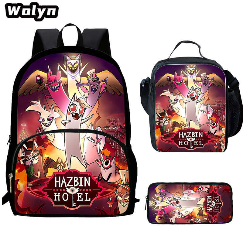 Hell Inn Hazbin Hotel Student School Bag High Value Leisure Oxford Ridge Relief Backpack