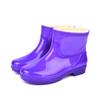 Short Rain Shoes Women's Velvet Warm Adult Rain Boots Rubber Shoes Wear-resistant Thick-soled Work Lightweight Waterproof Shoes