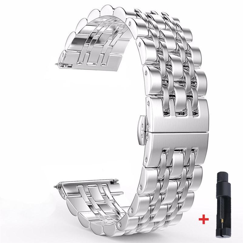 22mm 20mm Band for Samsung Galaxy Watch 3 41 45mm 46mm 42mm Gear S3 Steel Strap Active2 40 44mm Metal Loop for Amazfit BIP 2 GTR