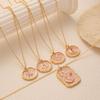 Trendy Sun Moon Star Heart Pendant Necklace In 18k Electroplated Copper