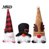 Winter Festival Decorations Christmas Gnome Figurine, Snowflake Knit Hat LED Light Up Rudolph Living Room Wall Decor Doll, Nordic Noel Plush Ornament