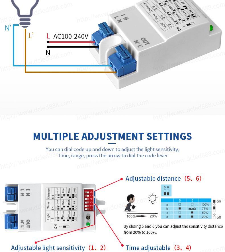 Microwave Radar Motion Sensor Light Switch
