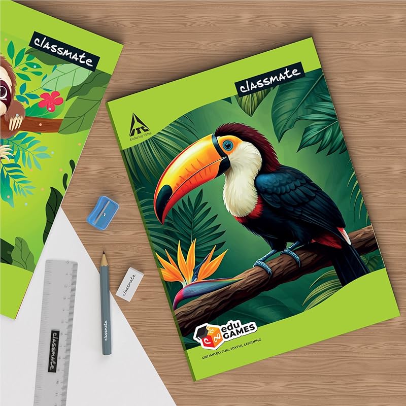 

Classmate Notebook | 72 Pages | Single Line | 24.0cm x 18.0cm | Pack of 4 | Ruled Notebook for School Students Pack of 1