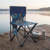 Tragbarer Campingstuhl Faltbarer Angelhocker mit Rückenlehne für Strand, Angler