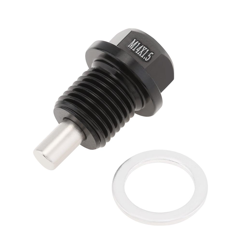 M14 X 1.5 Aluminum Magnetic Oil Drain Plug Fit for Honda/Ford/Hyundai with Crush Washer Gasket Universal Magnetic Oil Drain Plu Oil Drain Plugs 3