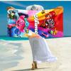 Personalized customized proof beach towel with Trolls pattern - soft, absorbent,quick-drying,perfect swimming,camping&bathing