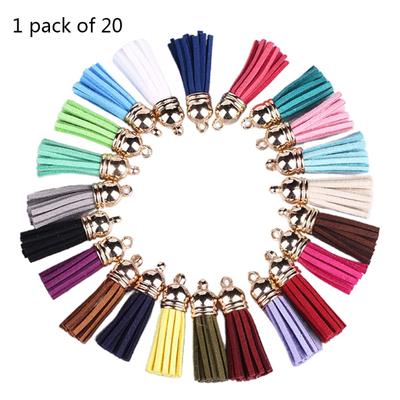 4cm Suede Tassels Decorations with Gold CCB Cap for DIY Crafts Jewelry Accessory