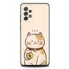 Cartoon Lucky Cat Phone Case For Samsung S25,S24,S21,S22,S23,S30,Ultra,S20,Plus,Fe,Lite,Note,10,9,5G Black Cover
