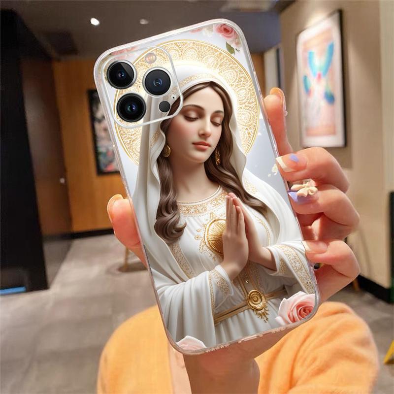 Virgin Mary Phone Case For Iphone 15 14 Pro Max 13 12 11 Pro Max XSMax XR 12 13 Mini 14 Plus