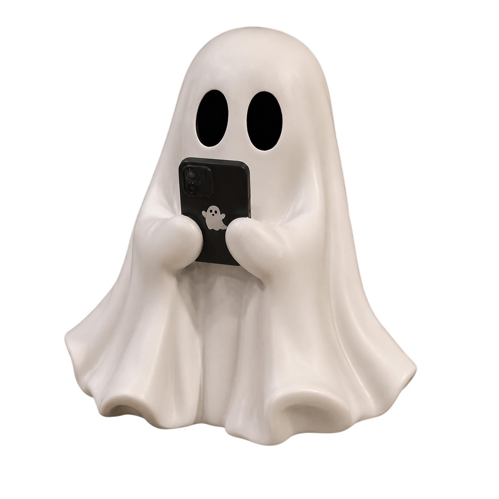 20cm Ghost Phone Holder Decorative Stand Halloween Themed Mobile Phone Holder Practical Desktop Accessory for Holiday Decoration One Size