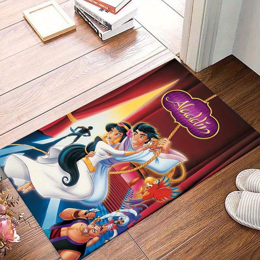 

JIT 1pc Jasmine and Aladdin Themed Area Rug – Soft Polyester, Machine Washable Rectangular Carpet for Bedrooms, Entryway, Office – Large Floor Mat for 60cm by 90cm