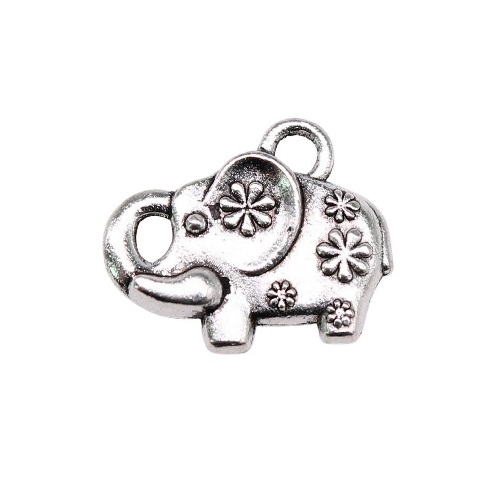 Antique Style Elephant Charms Metal Animal Pendants For DIY Jewelry Keychain Bag Accessories