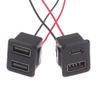 1/3Pcs Power Socket With Cable Connector Double Layer Usb Female Base Type-C Socket And Female Usb Lamp Charging Socket