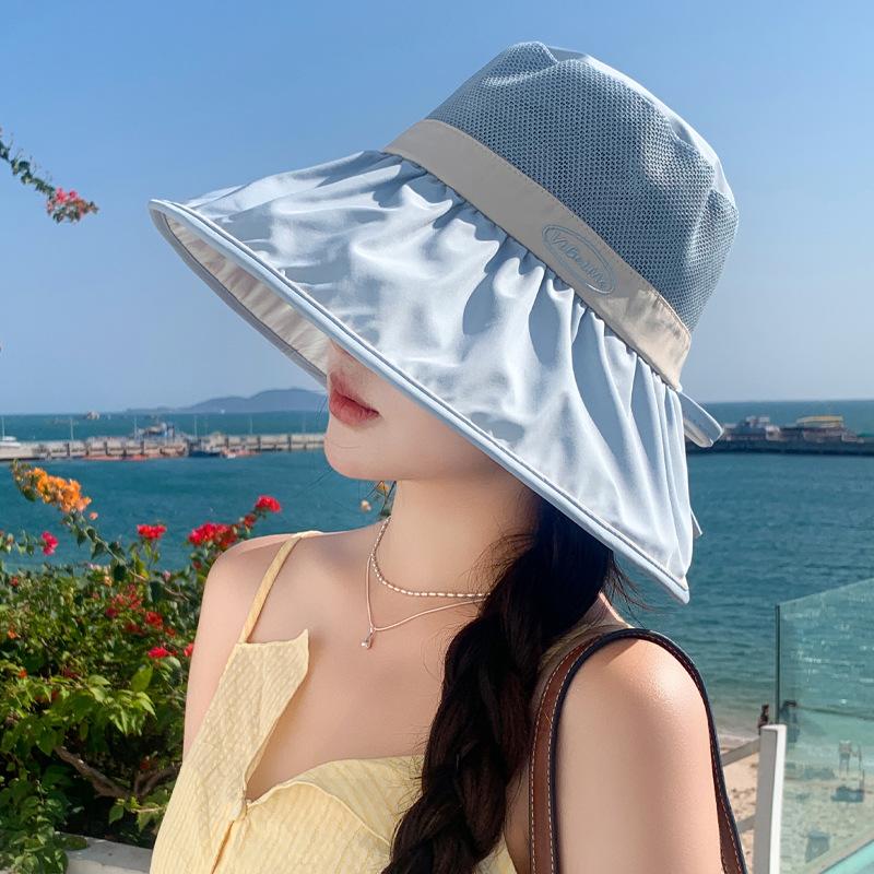 

Летняя новая шляпа женская с большими полями и козырьком для защиты от солнца, летняя шляпа-панама с защитой от ультрафиолета