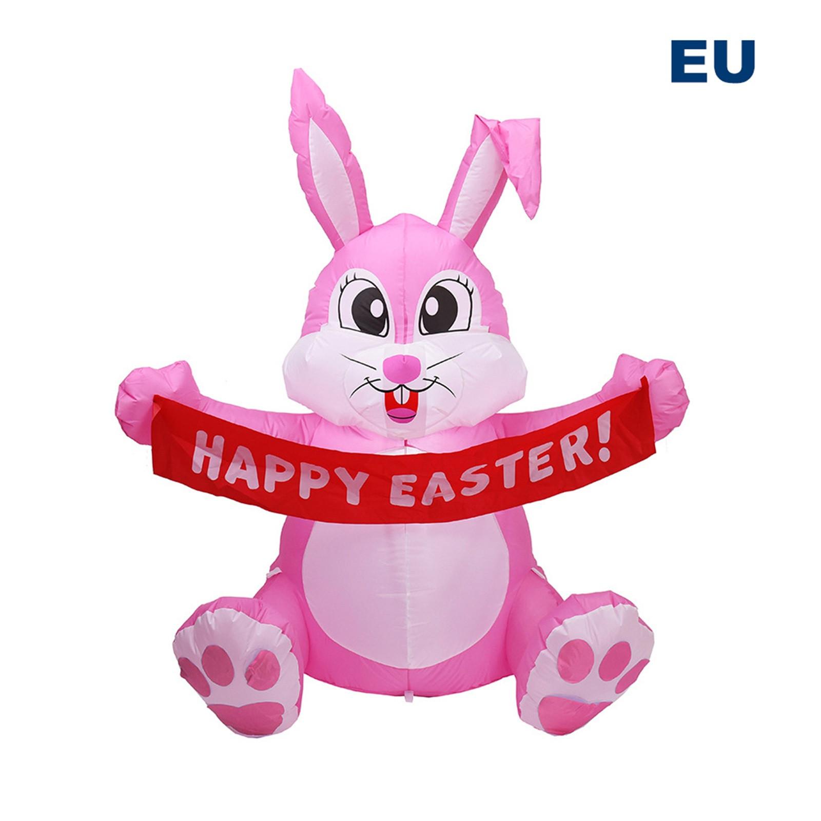 

Пасхальный кролик, надувной кролик 4,9 фута, симпатичный надувной пасхальный кролик со светодиодной подсветкой One Size
