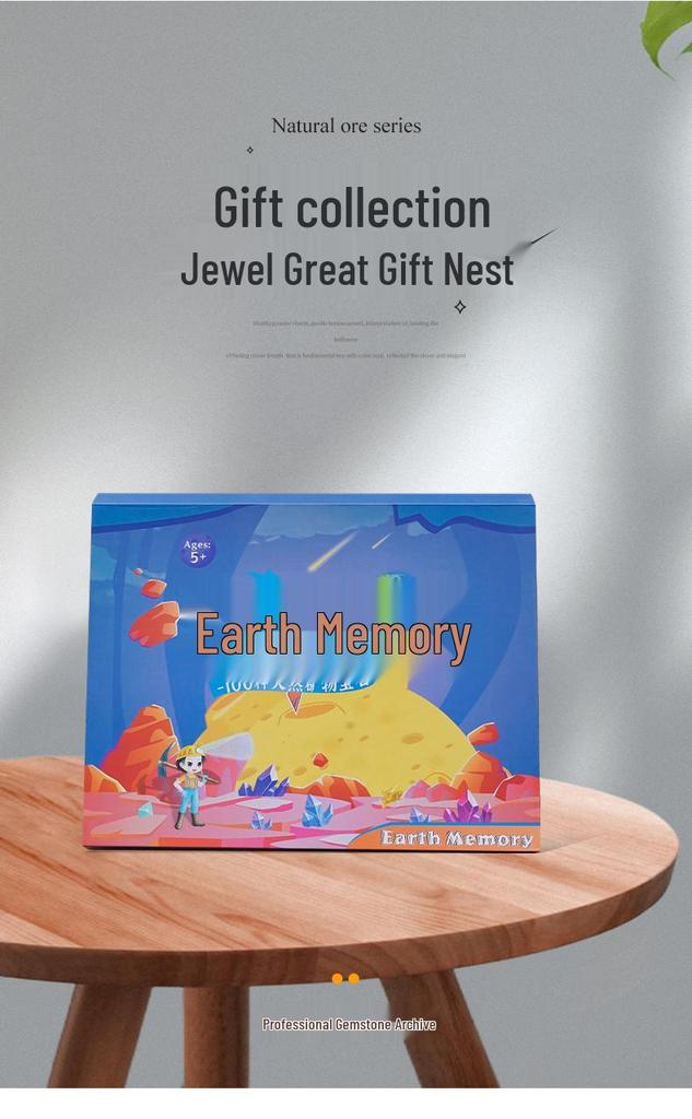 Earth Memory - 100 Raw Crystal Gemstones for Kids: Mineral Toy & Gift Set