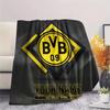 Custom Name Borussia Dortmund Flannel Blanket, High Quality Comfortable for All Seasons, Home Decor, Warmth and Comfort