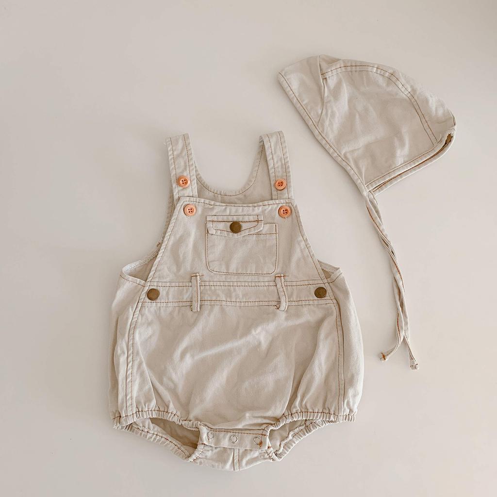 Citron Romper Denim Hat Set Baby Clothes Girls Boys Unisex Spring Summer Autumn Winter Baby Shower Present Cute Stylish Birthday 60cm 70cm 80cm 90cm