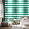 Harlequin Diamonds Wallpaper In Teal, White and Mint 50x1000