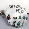 1 PC Automatic Folding Umbrella - Among Us Custom Name Pattern, Portable & Foldable Design with 8 Ribs, Christmas Birthday Gifts