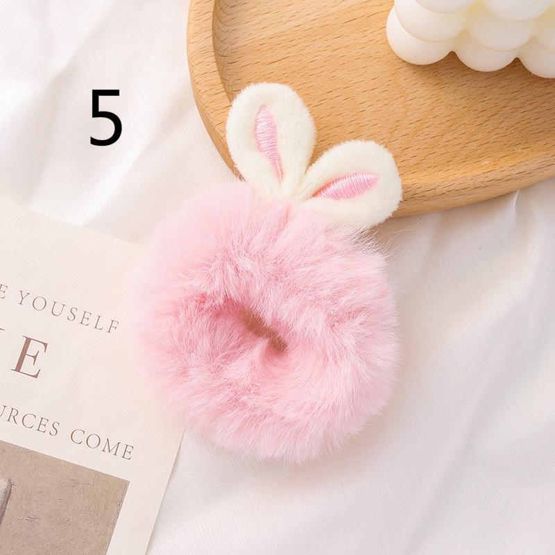 Autumn and Winter Rabbit Ears Fluffy Hair Ring Tied Hair Female Hair Head Rope
