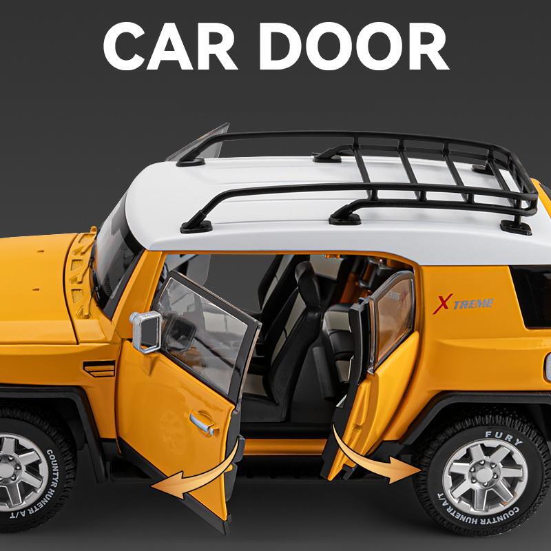 1/24 Toyota FJ Land Cruiser SUV Off Road Toy Car Diecast Metal Alloy Vehicle Miniature Model Collection Gift for Boy Children