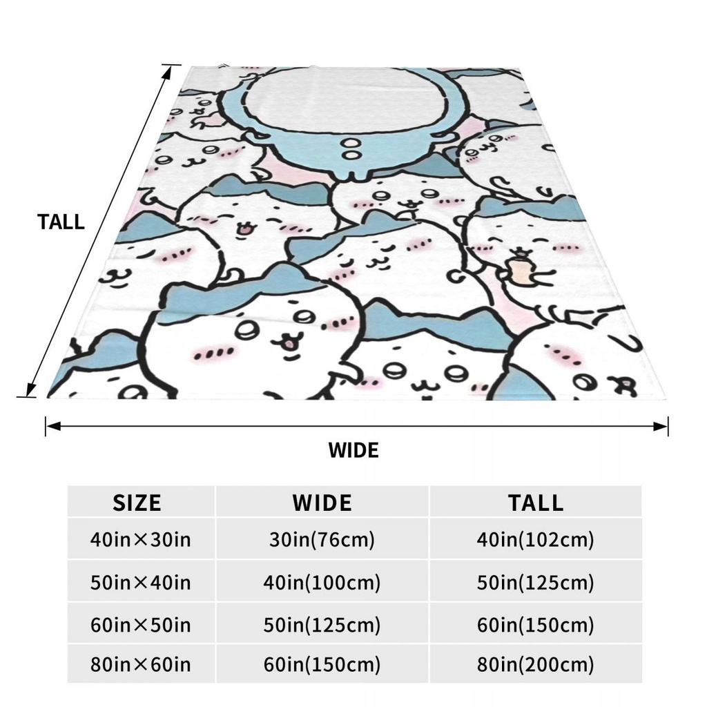 Cute Chiikawa Blanket Soft Warm Comfortable Plush Throw Blanket For Outdoor Picnic Flannel Bedspread Bed Cover