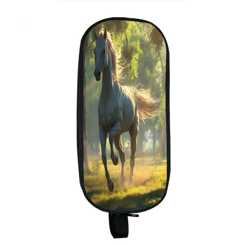 Capybara Cat Dog Pencil Cases Horse Tiger Panda Pencil Bag Wolf Pouch Holder Box for Girls Office Student Stationery Organizer School Supplies