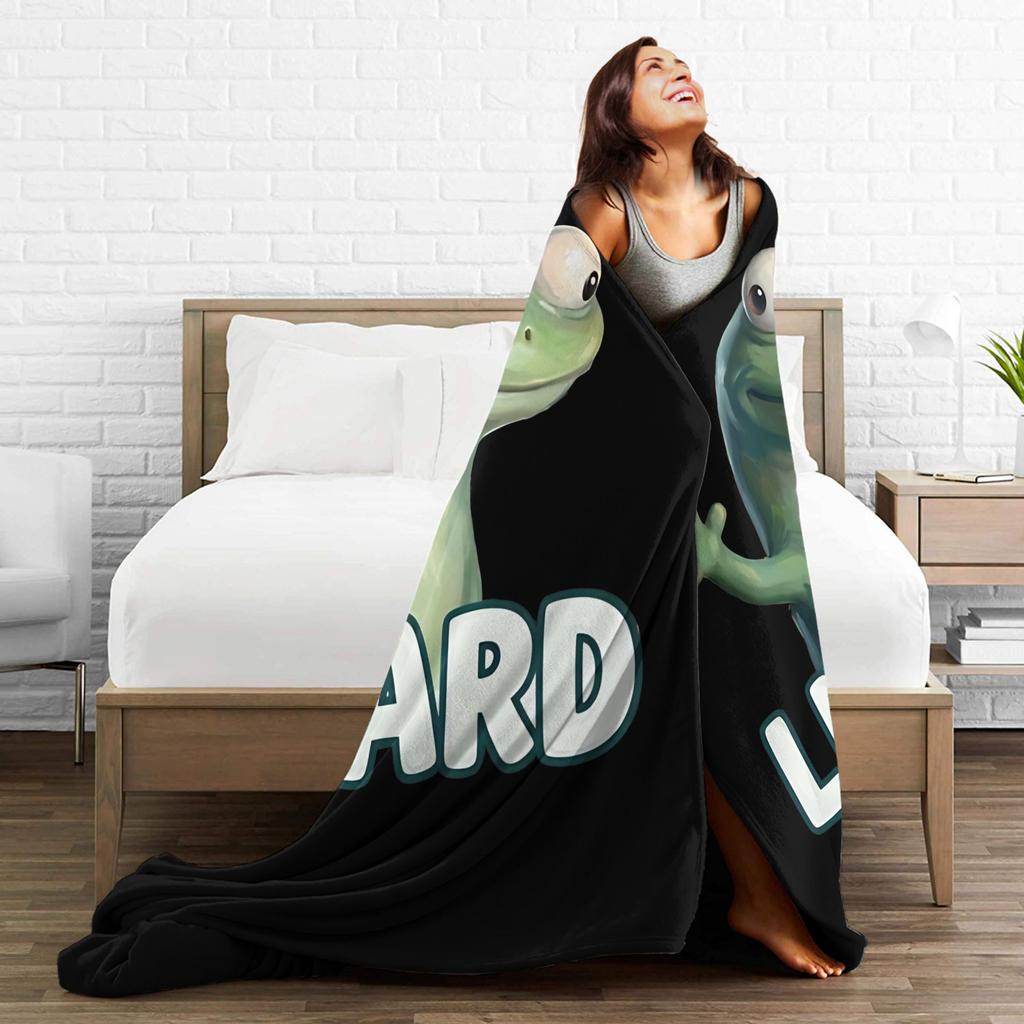 Hoppers Cute Tom Lizard Retro Blankets Flannel Throw Blankets Bedroom Sofa Decoration Ultra-Soft Warm Bedsprea ,