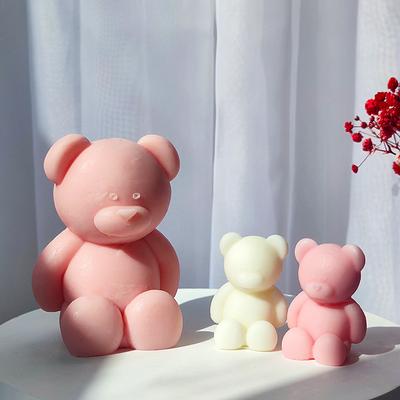 Moda DIY Ręcznie robione mydło gipsowe bloki lodu forma do pieczenia urodziny przyjęcie ślubne prezent forma 3D słodki niedźwiedź z kreskówek silikonowa forma na świecę
