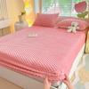 Skin-friendly Bedsheet Soft Fitted Sheet Flannel Bed Cover Warm Bed Linen Queen Size Sheets Drap Housse (Pillowcase Need Order)