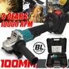 21V 100MM Brushless Electric Angle Grinder Cutting Machine 1/2 Lithium-Ion Battery DIY Woodworking Grinding Machine Power Tool
