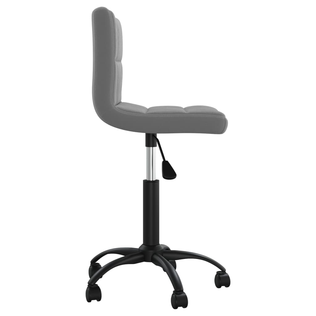 Vidaxl Swivel Office Chair, Dark Grey, Upholstered In Velvet