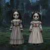 Halloween Creepy Garden Stakes 2D Flat Ghost Boy Decorative Stakes Outdoor Decor for Lawn Yard Spooky Decoration