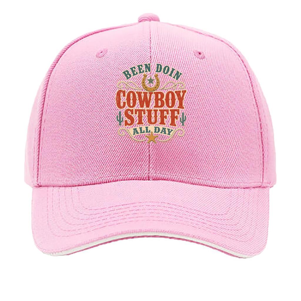 All Day Cowboy Spirit Quote Sandwich Baseball Cap Sun Cap Outdoor Workouts Hat