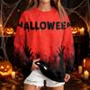 Women's Fashion Casual Halloween Print Round Neck Sweatshirt