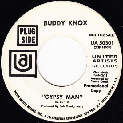 7inch Record BUDDY KNOX - Gypsy Man UA50301 United Artists  1968 US Rock Used