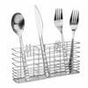 SANNO Expandable Dish Drainer, Sliding Dish Drainer, Kitchen Rack with Cutlery Holder, Stainless Steel