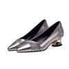 Pointed Toe Splicing Color Women's Shoes With Medium Heels Ladies Pumps Spring and Autumn Elegant Casual Fashion Lastest 39 Shoe