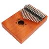 Thumb Finger Piano 17 Key Mahogany Floral Pattern Easy Playing Finger Instrument