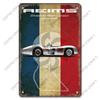 Racing Car Plaque Metal Tin Signs F1 Racetrack Vintage Metal Poster Wall Art Decor for Garage Racing Club Home
