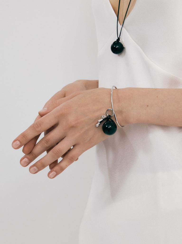 Sosoo Ball Onyx Weave Bangle