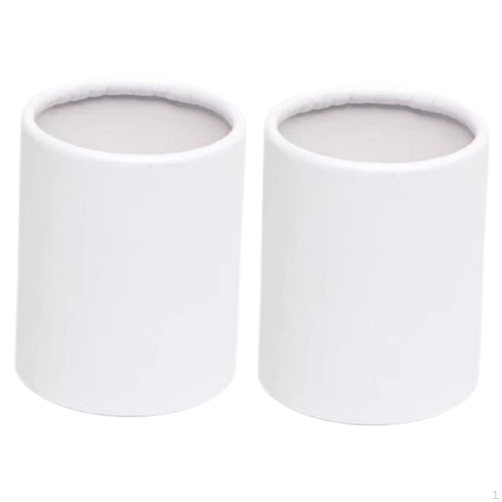 

Компактные цилиндрические бумажные коробки для цветочных композиций и офисного декора белый