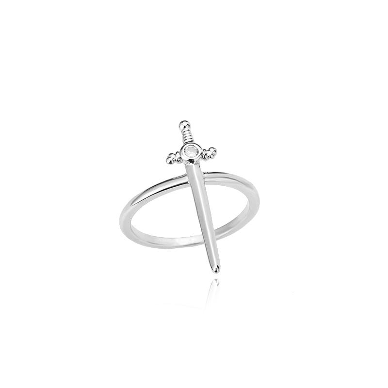 

Heart Sword Gold Color Rings for Women Vintage Punk Stainless Steel Finger Ring Female Fashion Wedding Jewelry Waterproof Gifts 8