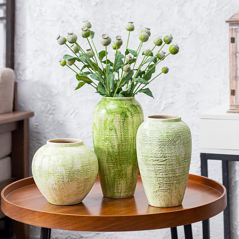 Nordic Ceramic Luxury Vase for Living Room - Minimalist Flower Arrangement Decor