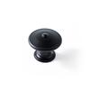 Rei-Knob Rei 3121 Round Matte Black Metal 4 Units (Ø 30 X 24 Mm)