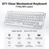 YUNZII X71 Keyboard, Crystal Ice, White, 68% Layout
