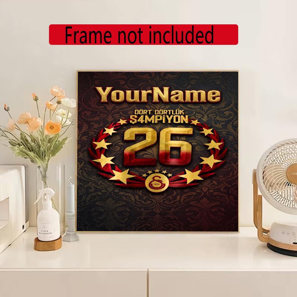 Galatasaray Personalized Name Round Diamond Painting Kit Diamond Embroidery Painting Rhinestones Mosaic Frameless Handwork Decoration Arts